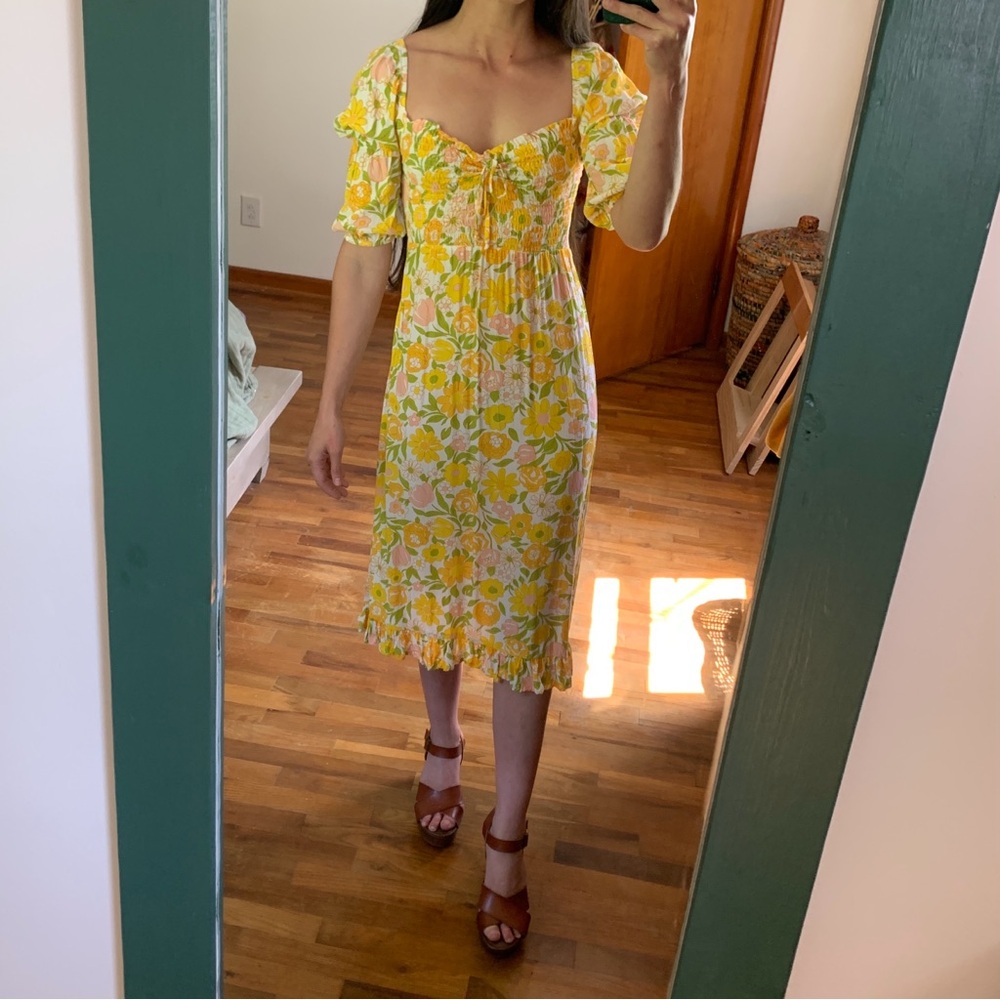 Faithfull the Brand Nora Floral Midi Dress